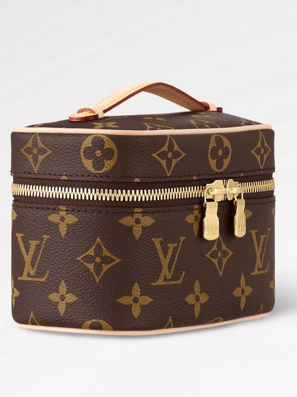 Louis Vuitton Monogram Canvas Vanity Case in Brown and Gold-Tone
